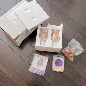 Joy Mangano metallic brushed mini warmer NIB